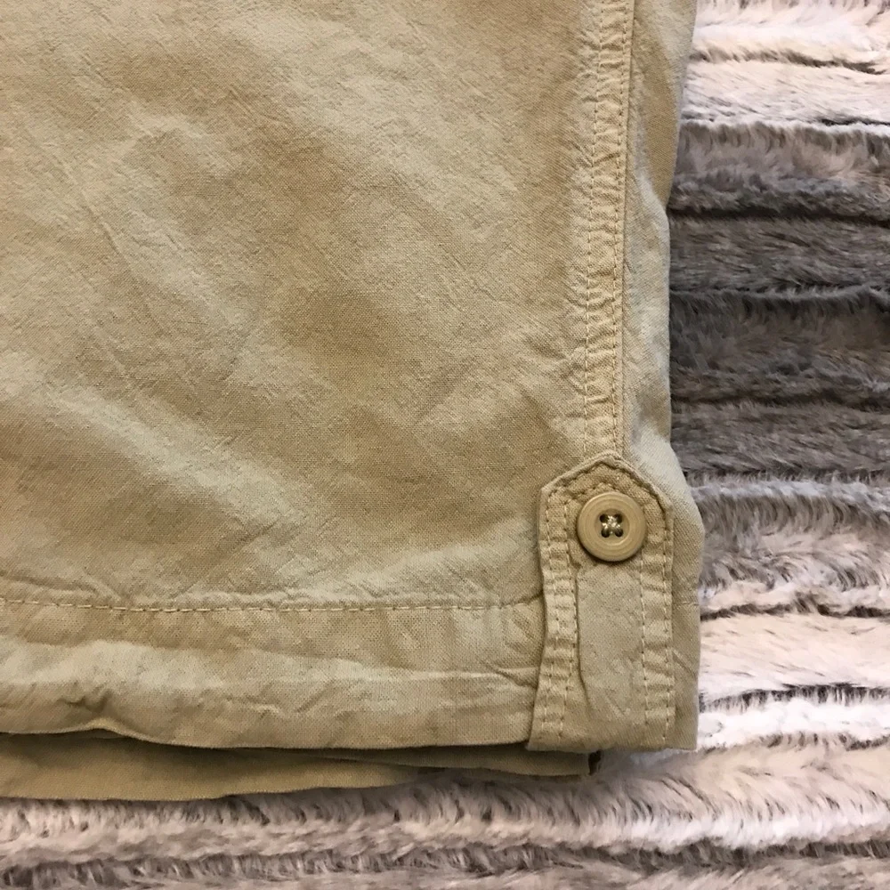 NWT KAREN SCOTT Woman Comfort Waist Pocketed Khaki Beige Summer Capri Pants